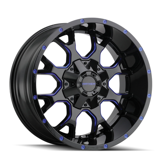 MAYHEM WARRIOR GLOSS BLACK MILLED PRISM BLUE
