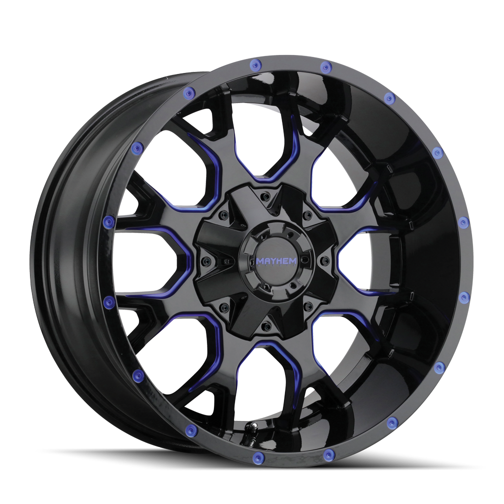MAYHEM WARRIOR GLOSS BLACK MILLED PRISM BLUE