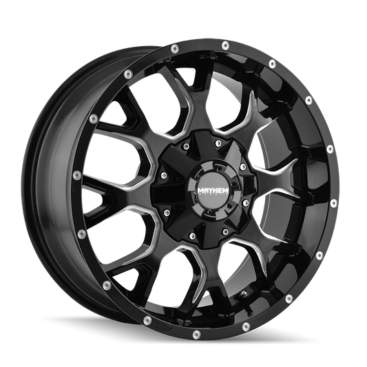Mayhem Warrior 8015 Custom Wheel Gloss Black Milled