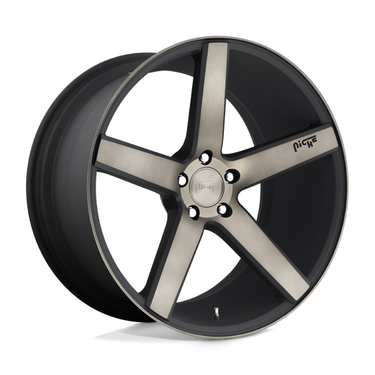 Niche 1PC M134 MILAN MATTE BLACK MACHINED WITH DOUBLE DARK TINT