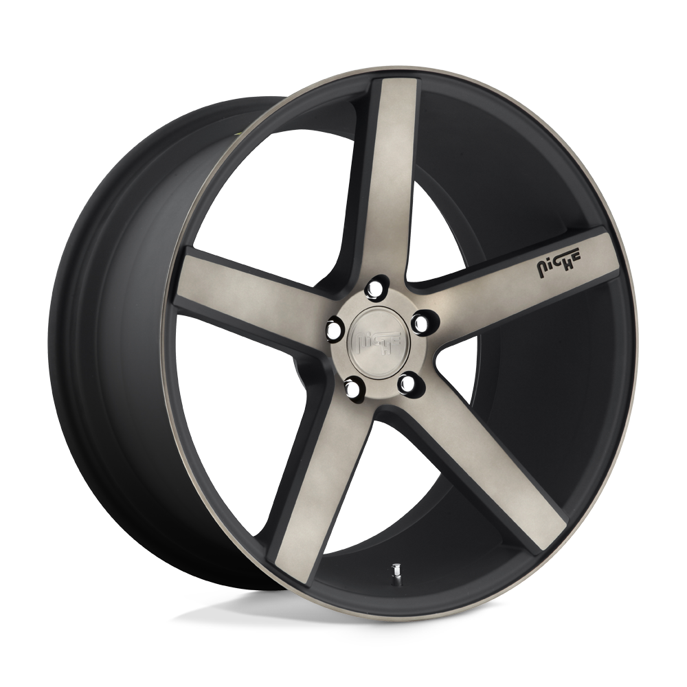 Niche 1PC M134 MILAN MATTE BLACK MACHINED WITH DOUBLE DARK TINT