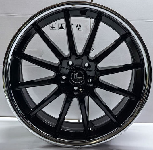 MODERN LUXURY MLF14 WHEELS GLOSS BLACK W/SS.LIP