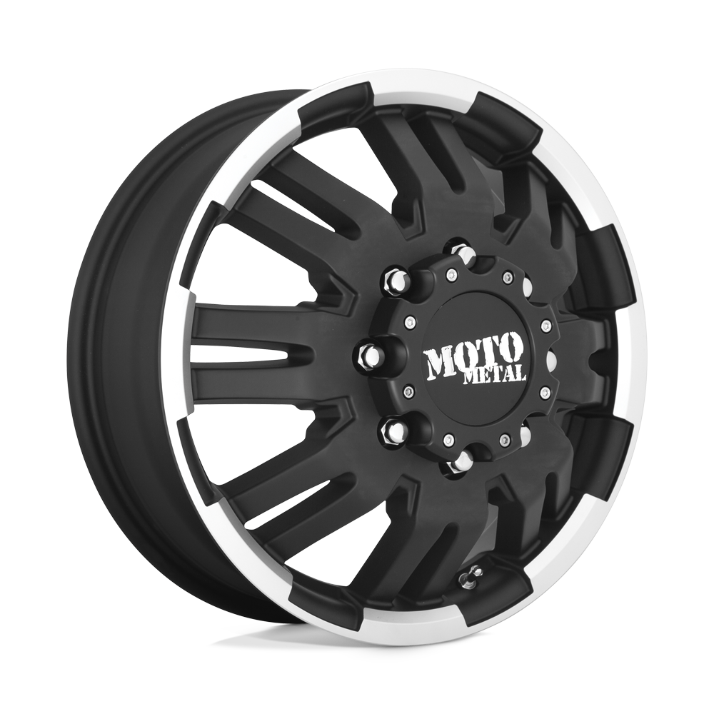 Moto Metal MO963 MATTE BLACK MACHINED - FRONT