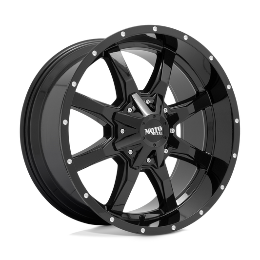 Moto Metal MO970 GLOSS BLACK WITH MILLED LIP