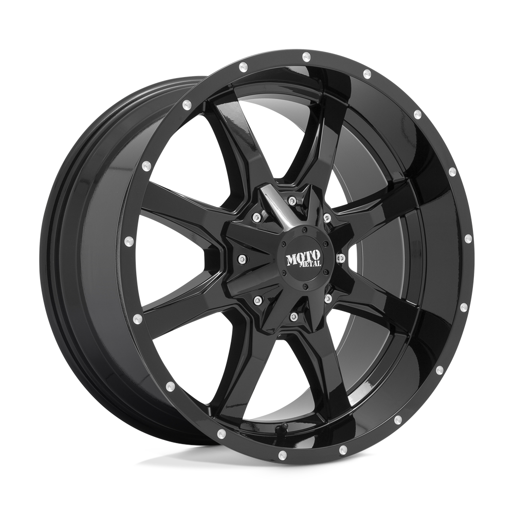 Moto Metal MO970 GLOSS BLACK WITH MILLED LIP