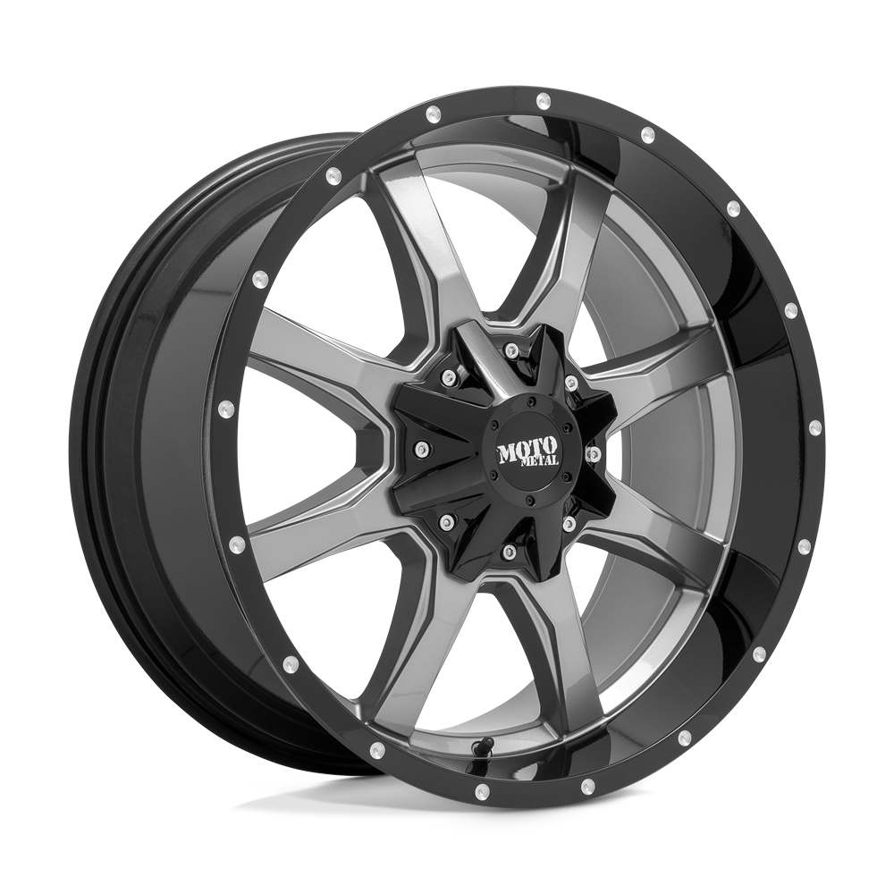 Moto Metal MO970 GLOSS GRAY CENTER GLOSS BLACK LIP