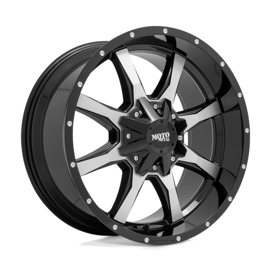 Moto Metal MO970 GLOSS BLACK MACHINED FACE