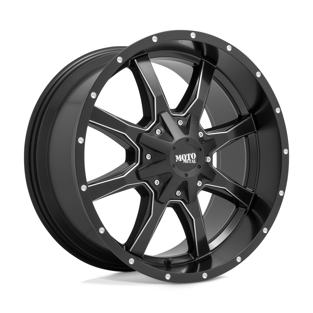 Moto Metal MO970 SEMI GLOSS BLACK MILLED