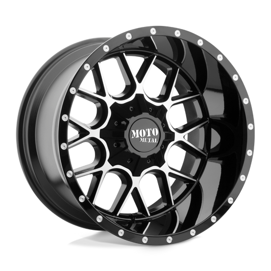 Moto Metal MO986 SIEGE GLOSS BLACK MACHINED