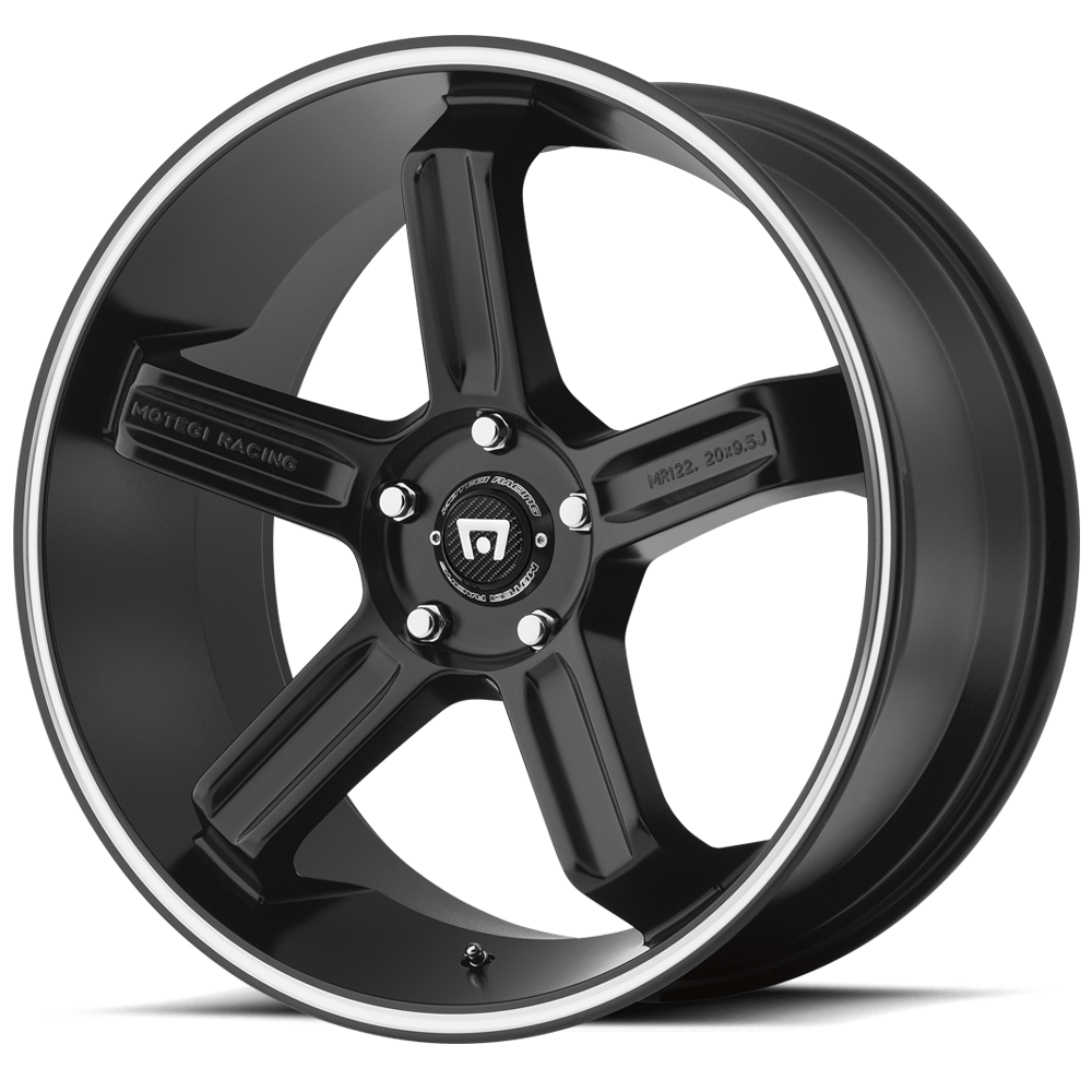 Motegi MR122 SATIN BLACK W/ MACHINED STRIPE