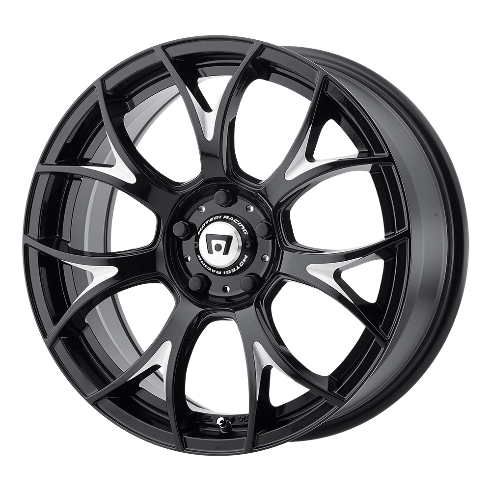 Motegi MR126 GLOSS BLACK WITH MILLED ACCENTS