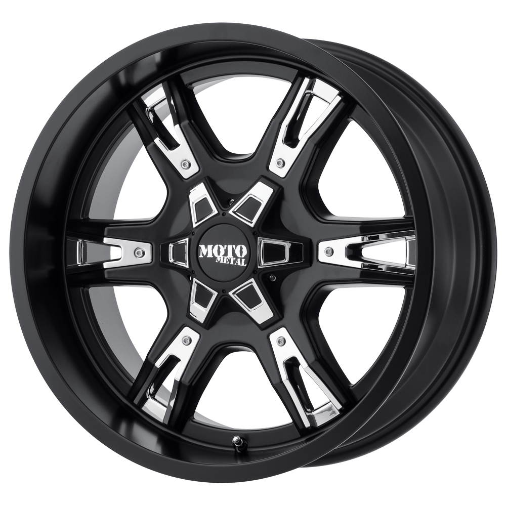 Moto Metal MO969 SATIN BLACK WITH  RED AND CHROME ACCENTS