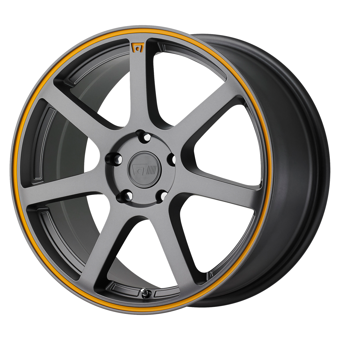 Motegi MR132 MATTE GRAY ORANGE STRIPE