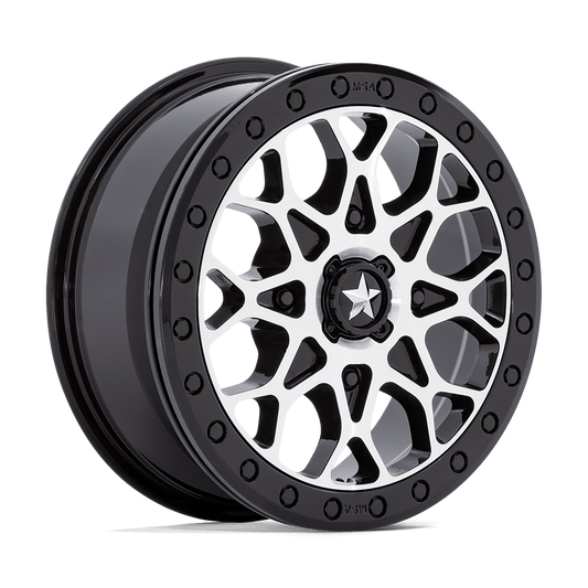 MSA Offroad Wheels M48 PORTAL BEADLOCK GLOSS BLACK MACHINED WITH GLOSS BLACK RING