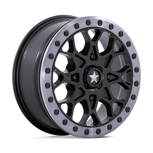 MSA Offroad Wheels M48 PORTAL BEADLOCK SATIN BLACK WITH GRAY TINT RING
