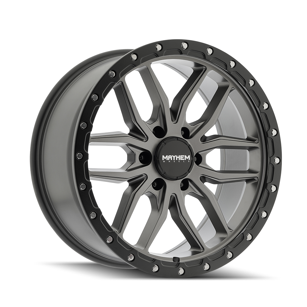 Mayhem Vector 8310 Custom Wheel Matte Gunmetal Black Lip
