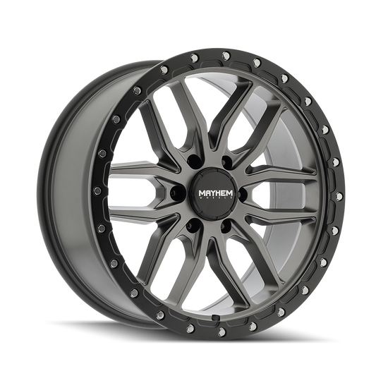 Mayhem Vector 8310 Custom Wheel Matte Gunmetal Black Lip