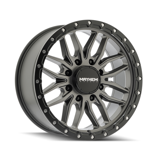 Mayhem Vector 8310 Custom Wheel Matte Gunmetal Black Lip