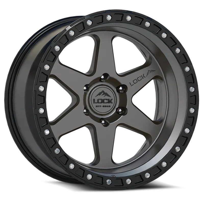 LOCK OFF-ROAD OLYMPUS WHEELS MATTE GREY W/MATTE BLACK RING