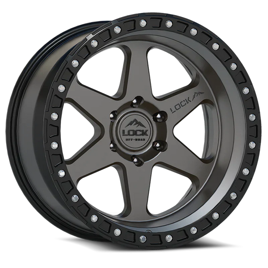 LOCK OFF-ROAD OLYMPUS WHEELS MATTE GREY W/MATTE BLACK RING