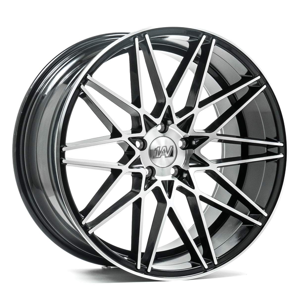 1AV ZX4 Custom Wheel Black and Polished Face