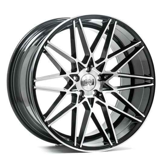 1AV ZX4 Custom Wheel Black and Polished Face