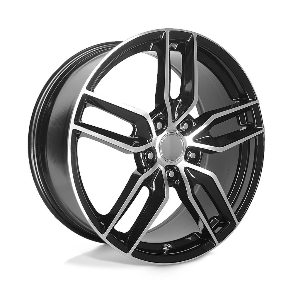 Performance Replicas PR160 GLOSS BLACK WITH MACHINED SPOKES