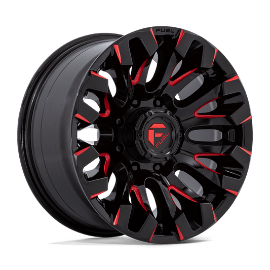 Fuel D829 QUAKE GLOSS BLACK MILLED RED TINT