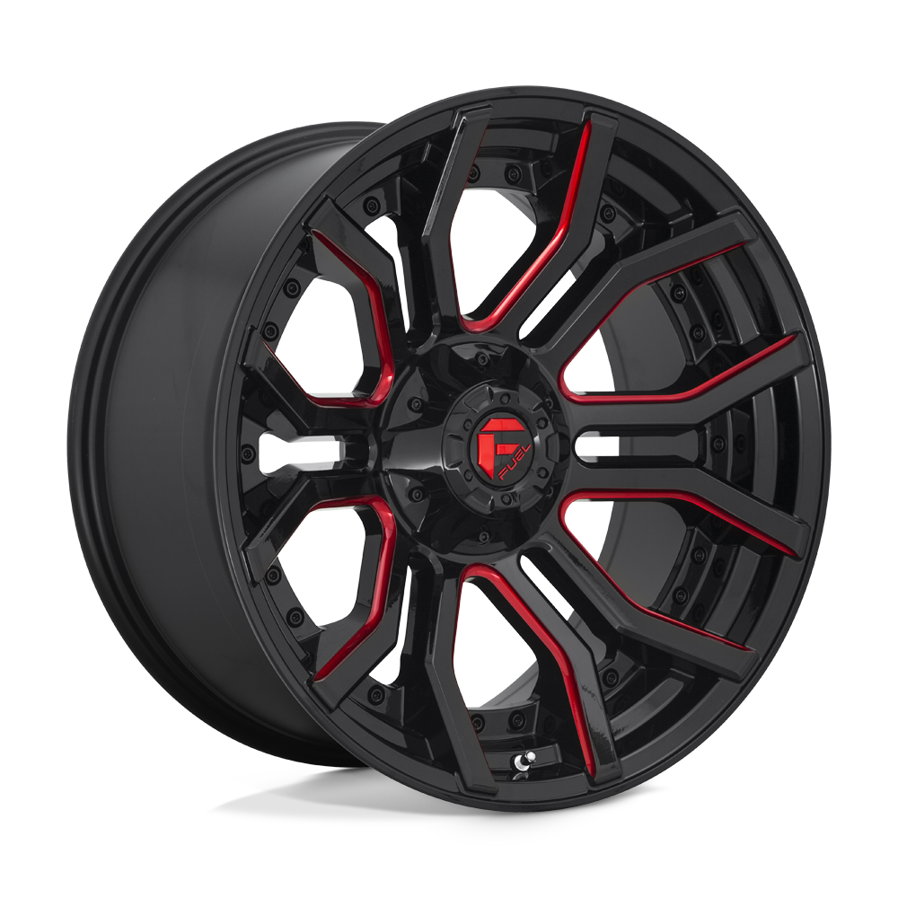Fuel D712 RAGE GLOSS BLACK RED TINTED CLEAR