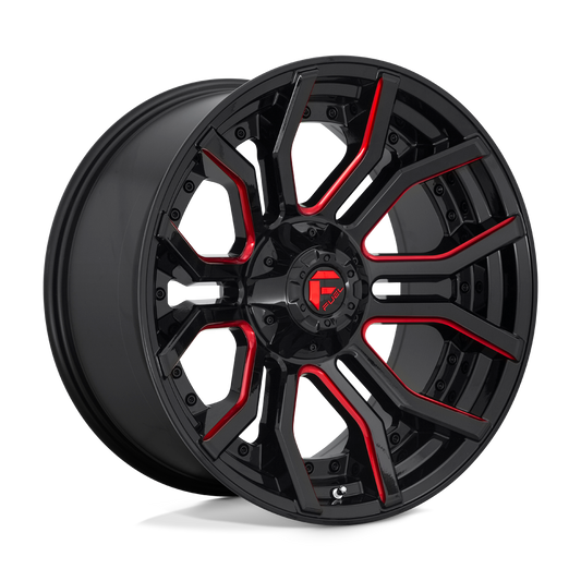 Fuel D712 RAGE GLOSS BLACK RED TINTED CLEAR