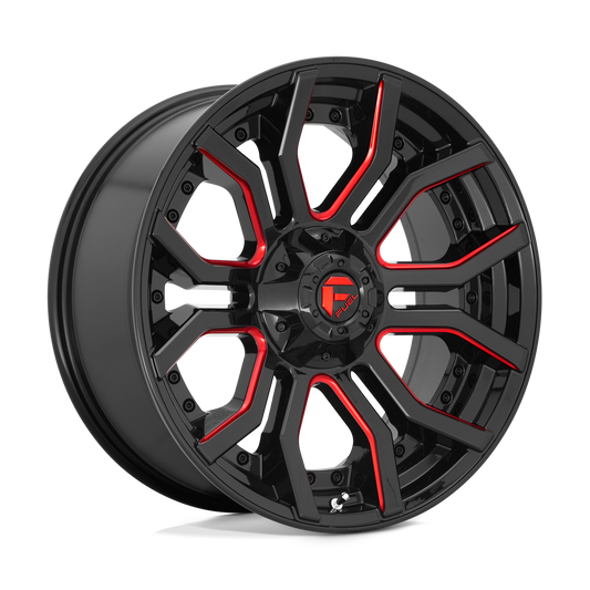 Fuel D712 RAGE GLOSS BLACK RED TINTED CLEAR