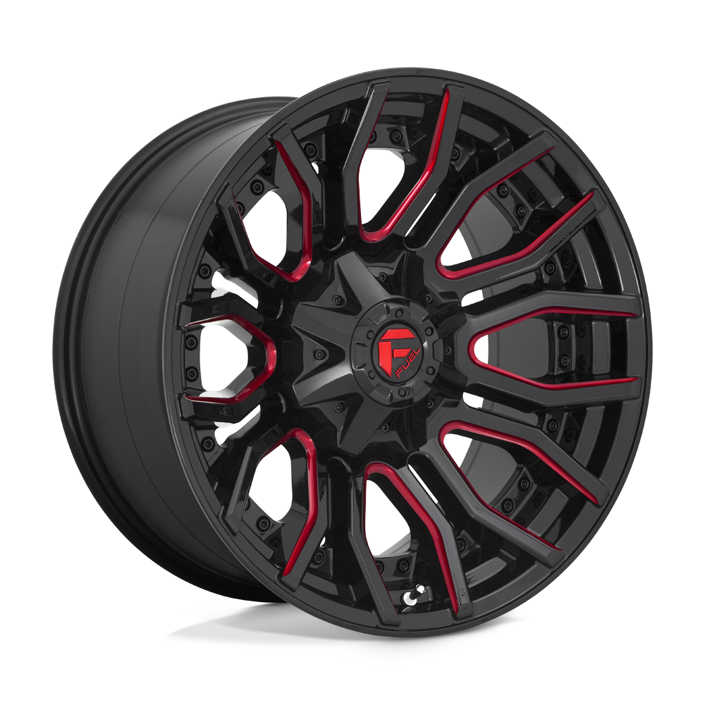 Fuel D712 RAGE GLOSS BLACK RED TINTED CLEAR