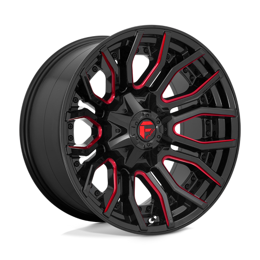 Fuel D712 RAGE GLOSS BLACK RED TINTED CLEAR