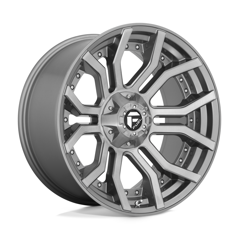Fuel D713 RAGE PLATINUM BRUSHED GUN METAL TINTED CLEAR
