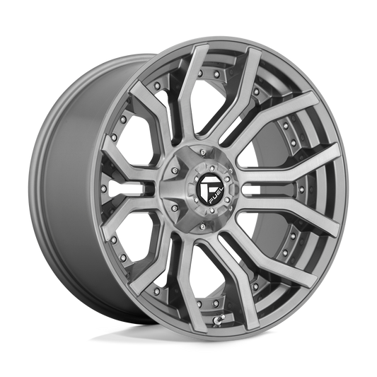 Fuel D713 RAGE PLATINUM BRUSHED GUN METAL TINTED CLEAR