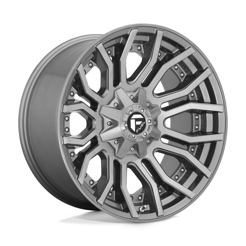 Fuel D713 RAGE PLATINUM BRUSHED GUN METAL TINTED CLEAR