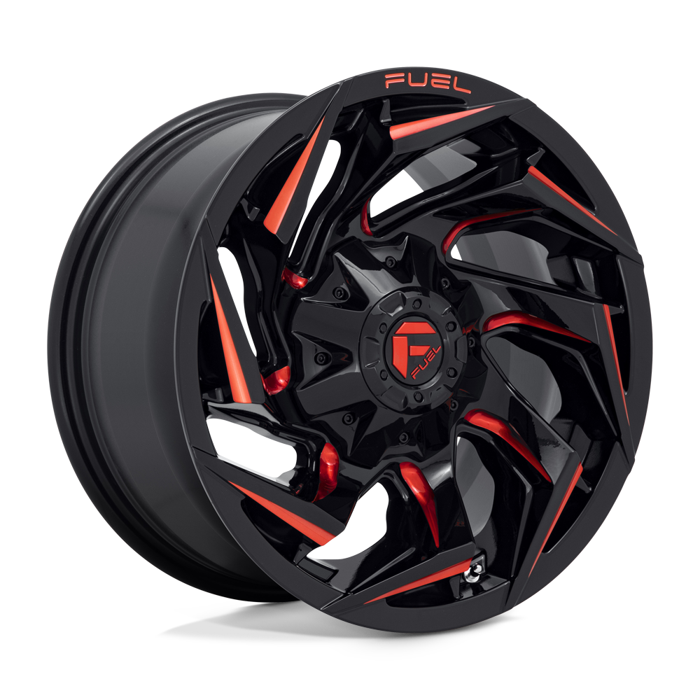 Fuel D755 REACTION GLOSS BLACK MILLED WITH RED TINT