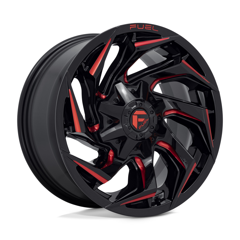 Fuel D755 REACTION GLOSS BLACK MILLED WITH RED TINT