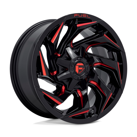 Fuel D755 REACTION GLOSS BLACK MILLED WITH RED TINT