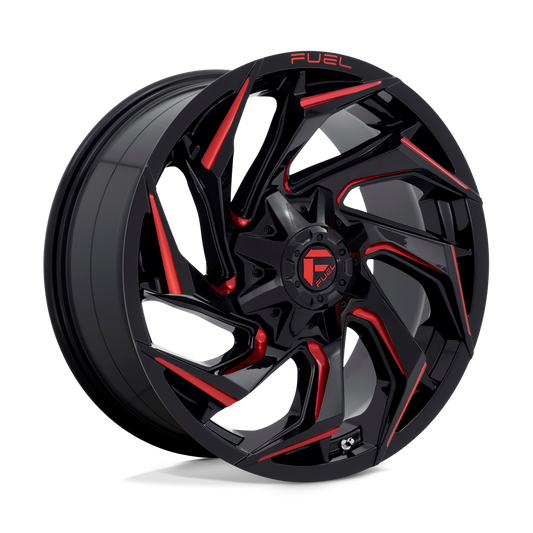 Fuel D755 REACTION GLOSS BLACK MILLED WITH RED TINT
