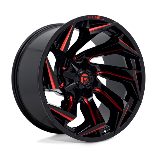 Fuel D755 REACTION GLOSS BLACK MILLED WITH RED TINT