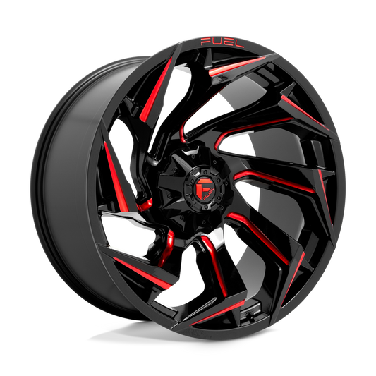Fuel D755 REACTION GLOSS BLACK MILLED WITH RED TINT
