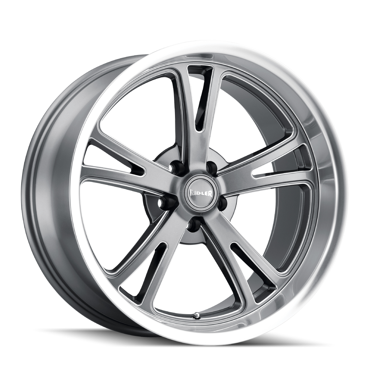 Ridler 606 Custom Wheel Gloss Grey Machined