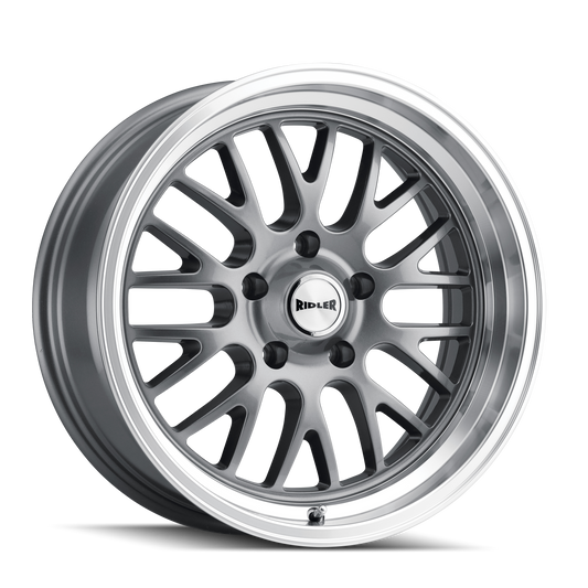 Ridler 607 Custom Wheel Gloss Grey Machined