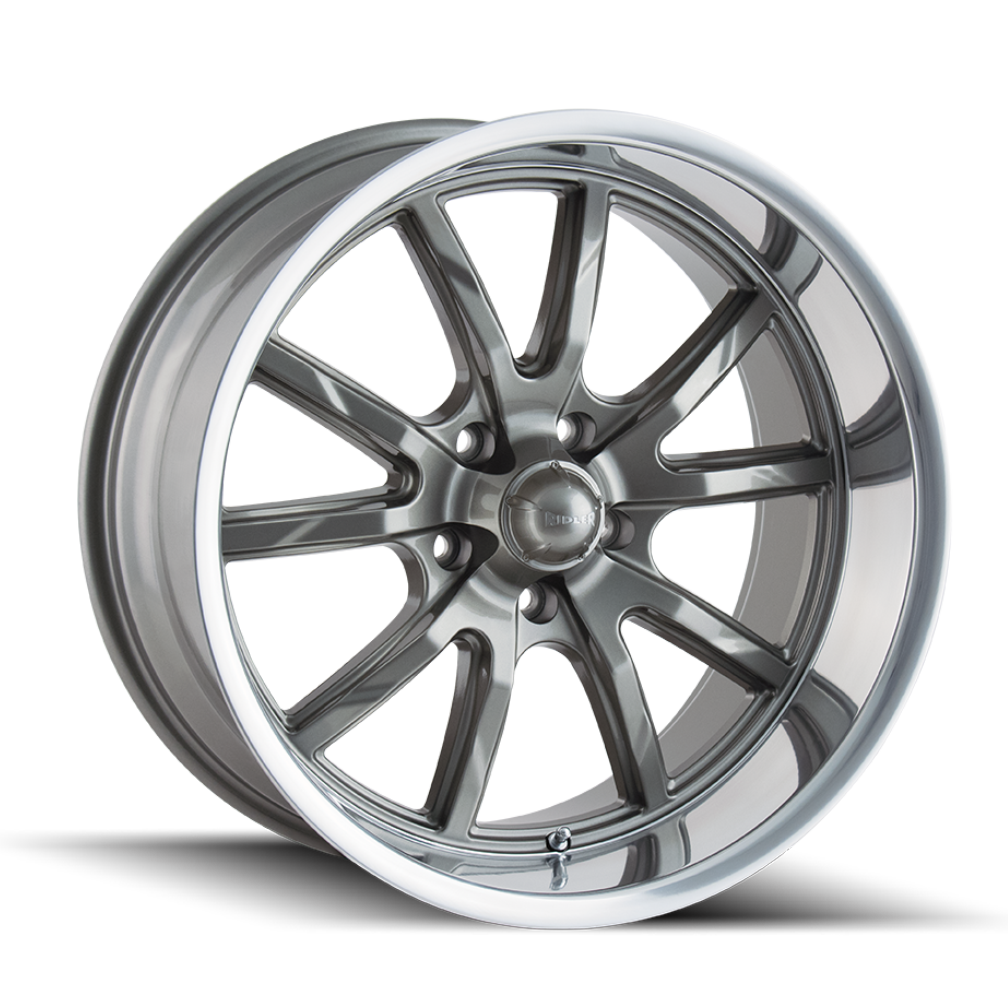 Ridler 650 Custom Wheel Gloss Grey Polished