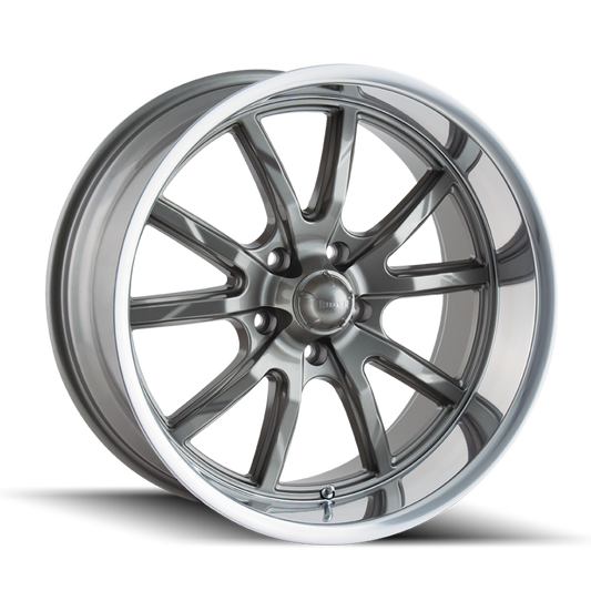 Ridler 650 Custom Wheel Gloss Grey Polished