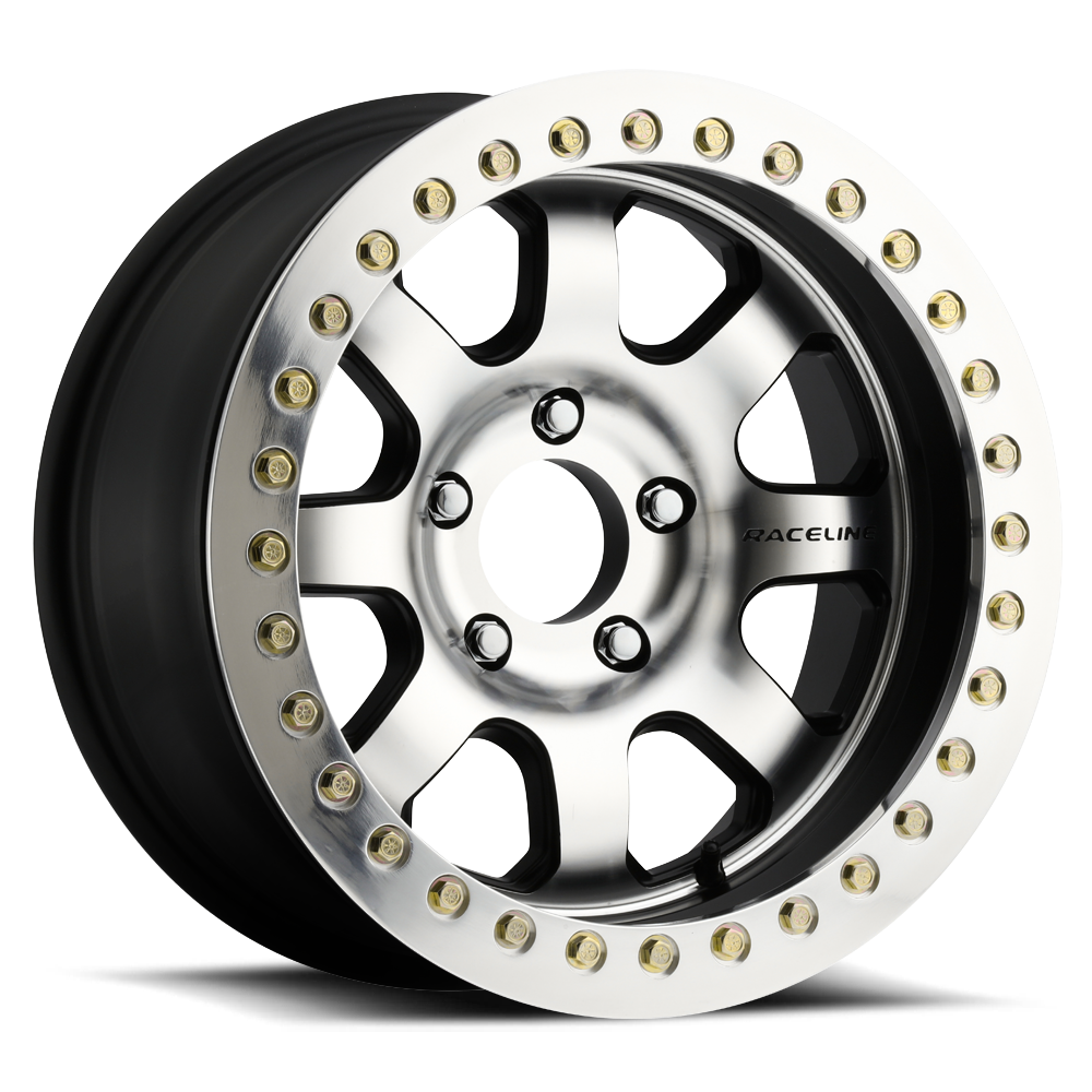 Raceline RT260 Avenger Beadlock wheel Satin Black Machined Face