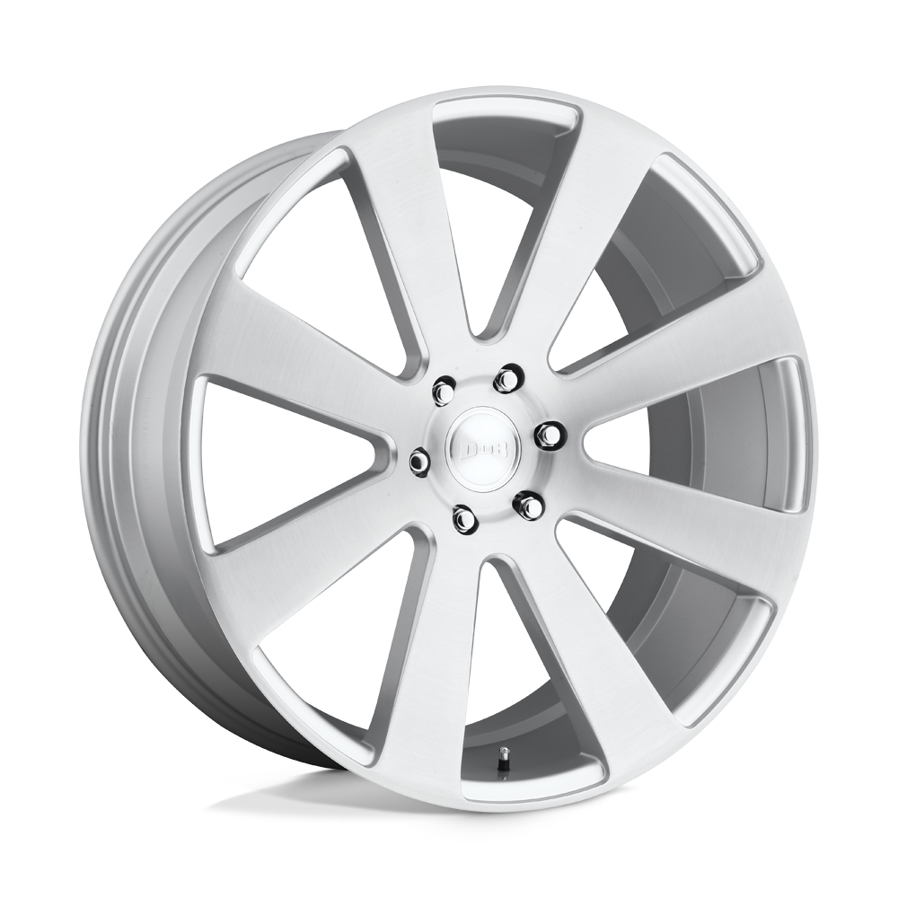 DUB 1PC S213 8-BALL GLOSS SILVER BRUSHED