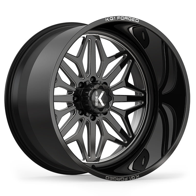 KG1 SNOW CUSTOM WHEEL GLOSS BLACK MILLED