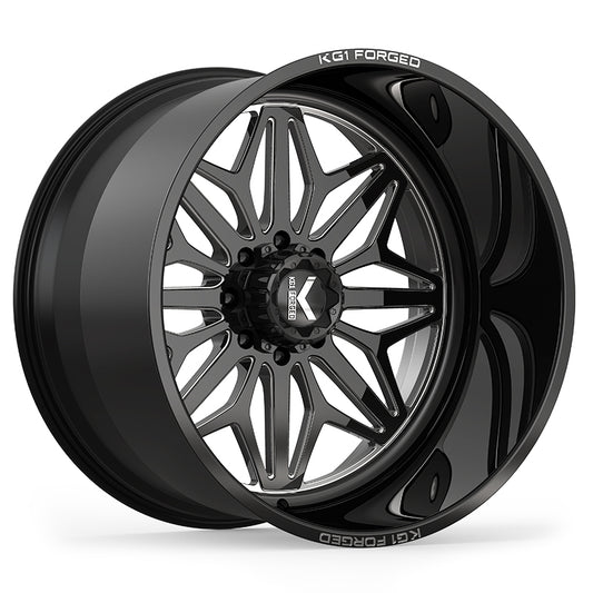 KG1 SNOW CUSTOM WHEEL GLOSS BLACK MILLED